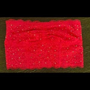 Pink Lace Bandeau Bra